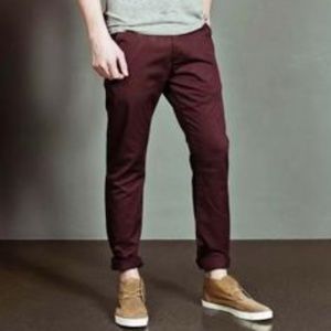 Burgundy UNIQLO chinos